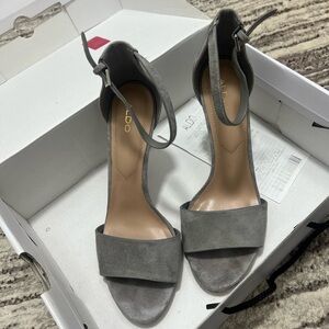 ALDO Elegant Gray Heeled Sandals